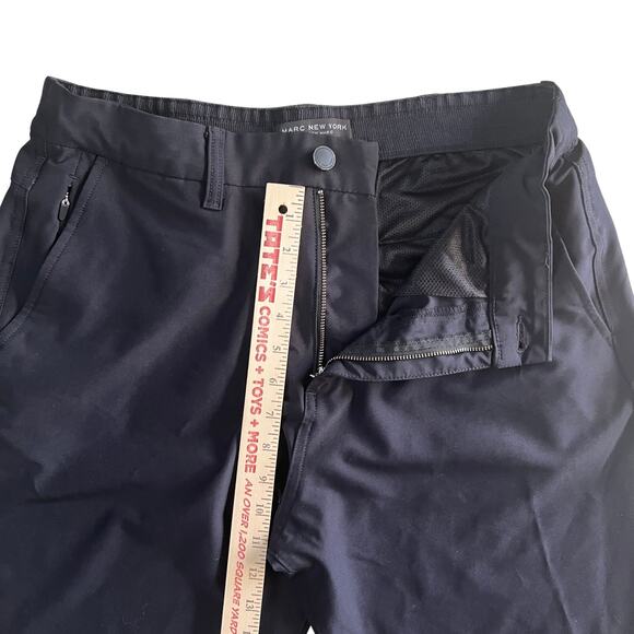 Marc New York Andrew Marc Black Stretch Pants 34x32 Mens Slim Fit Trousers - Picture 4 of 14